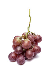 Ripe red grape. bunch of fruits isolated on white background.