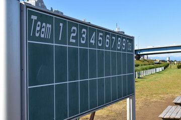 素人野球で使用するスコアボード