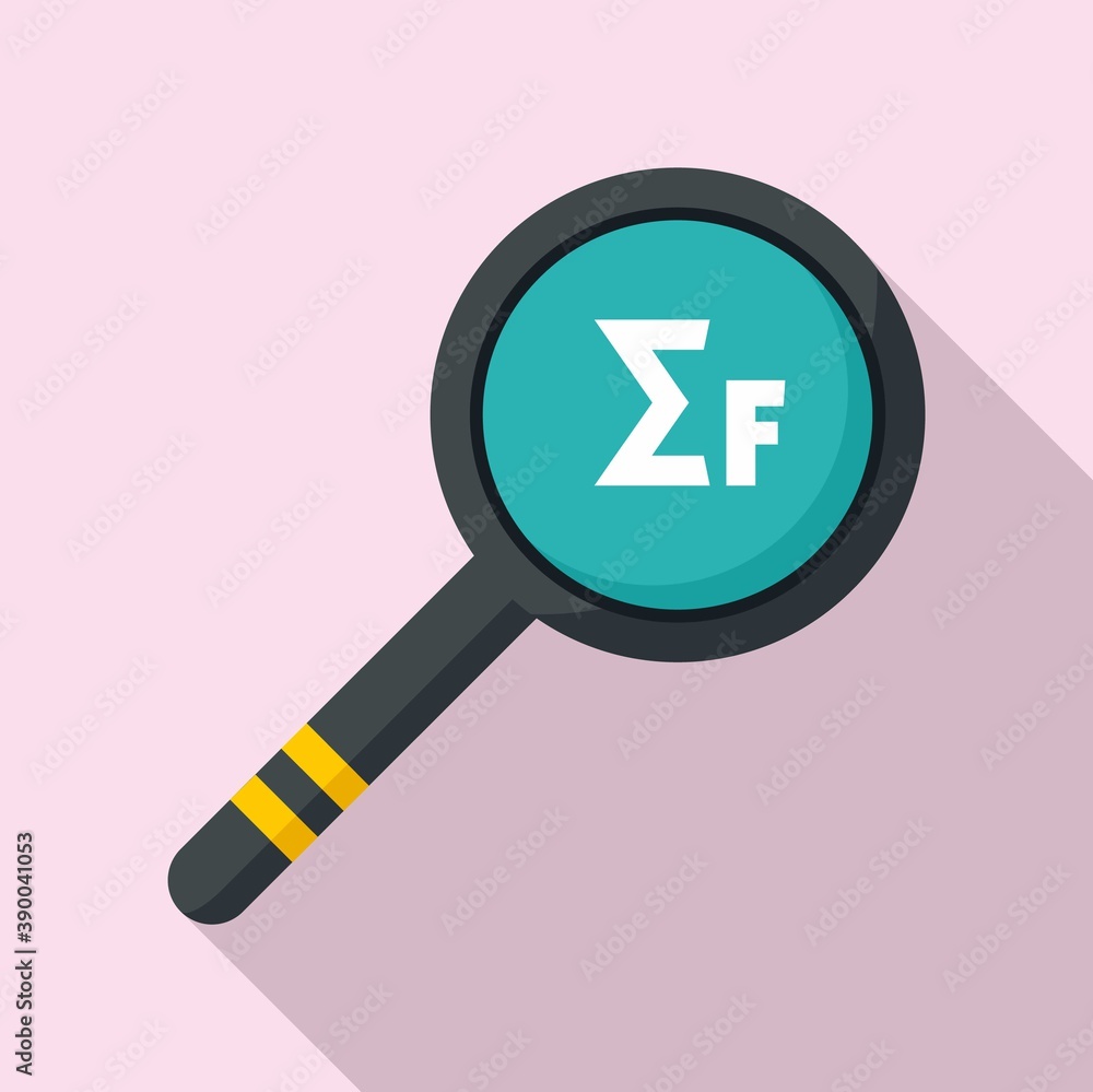 Poster newton force magnifier icon. flat illustration of newton force magnifier vector icon for web design