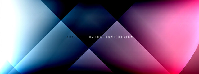 Obraz premium Vector abstract background - circle and cross on fluid gradient with shadows and light effects. Techno or business shiny design templates for text