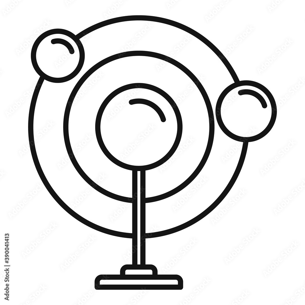 Poster solar system icon. outline solar system vector icon for web design isolated on white background