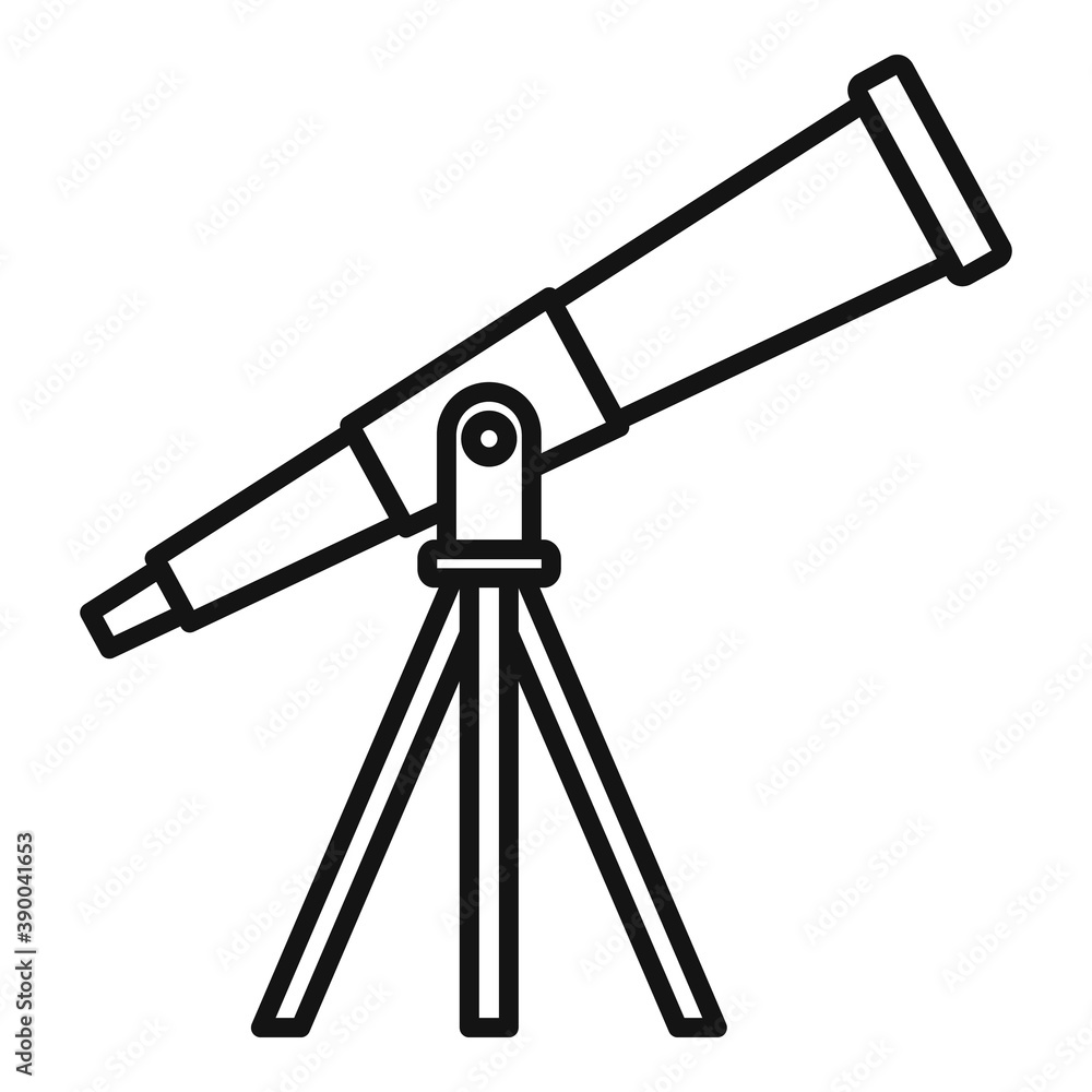 Poster astronomy telescope icon. outline astronomy telescope vector icon for web design isolated on white b