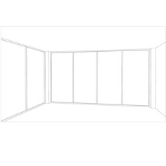 sketch design of  interior room  - Vector
