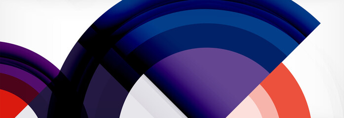 Obraz premium Round shapes, triangles and circles. Modern abstract background