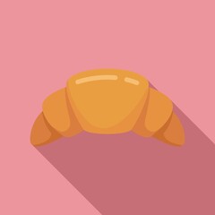 French croissant icon. Flat illustration of french croissant vector icon for web design