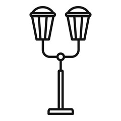 French street light pillar icon. Outline french street light pillar vector icon for web design isolated on white background