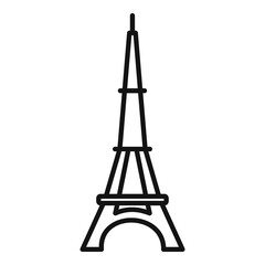 French eiffel tower icon. Outline french eiffel tower vector icon for web design isolated on white background