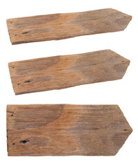 empty wooden tray on white background