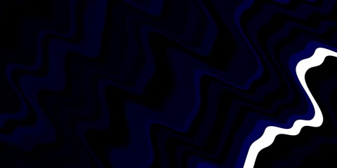 Dark BLUE vector background with bent lines.