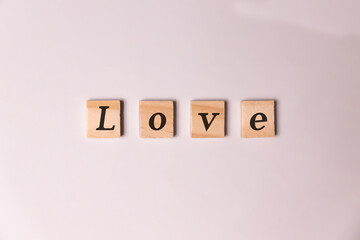 love, letters, wood