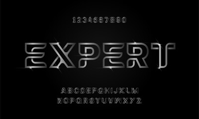 Elegant modern abstract alphabet for technology, digital, movie logo design