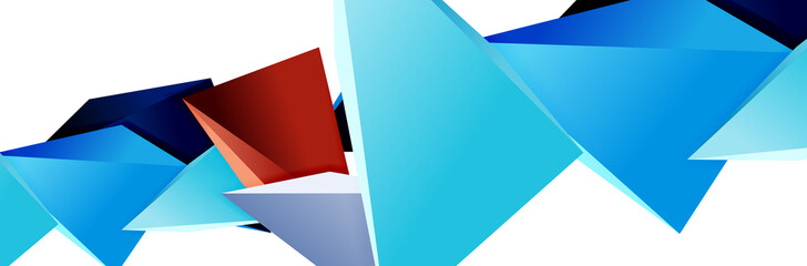 Triangle mosaic abstract background, 3d triangular low poly shapes. Geometric vector illustration for covers, banners, flyers and posters and other