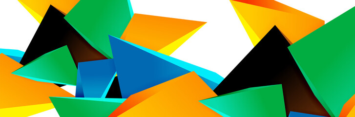 Triangle mosaic abstract background, 3d triangular low poly shapes. Geometric vector illustration for covers, banners, flyers and posters and other