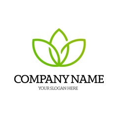 green leaf nature logo symbol icon vector