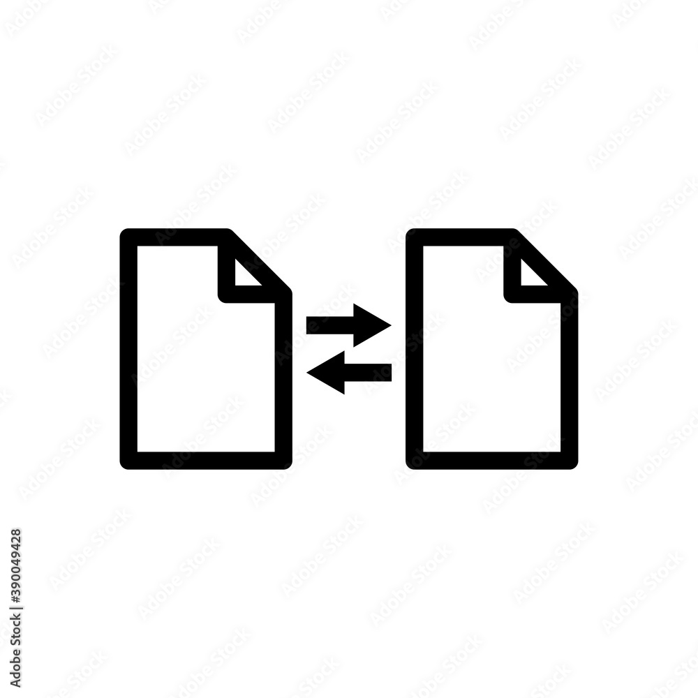 Aufkleber data transformation line icon. design template vector