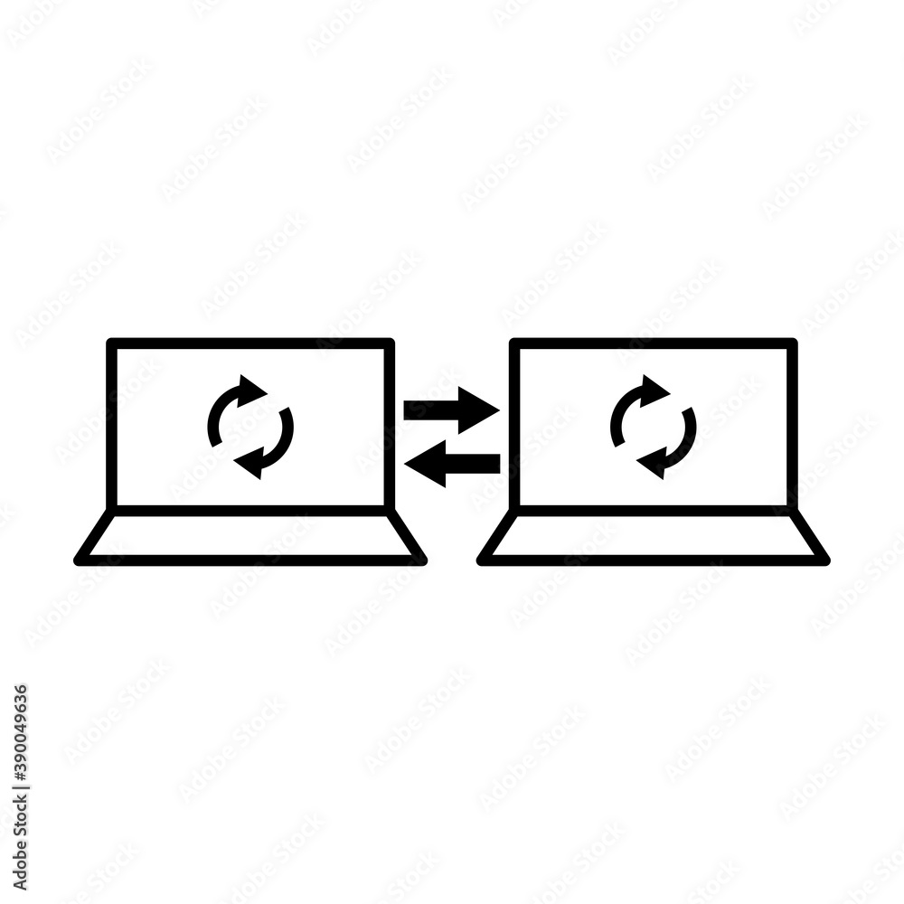 Poster digital transformation line icon. design template vector