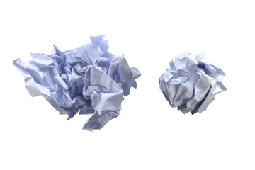 A crumpled paper ball isolated on a white background.