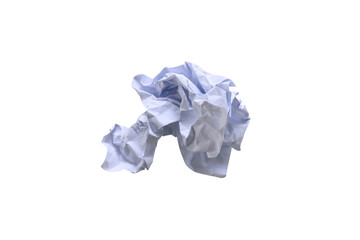 A crumpled paper ball isolated on a white background.