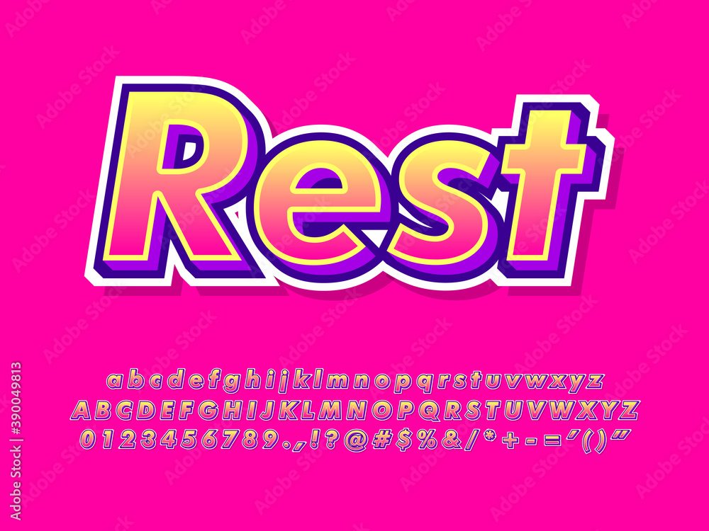 Poster stylized text effect with nice style
