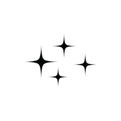 Shine icon, Clean star icon on white background