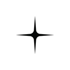 Shine icon, Clean star icon on white background