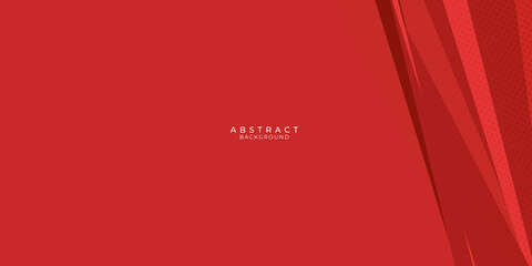 Obraz premium abstract red presentation background with geometric shapes design with line and halftone