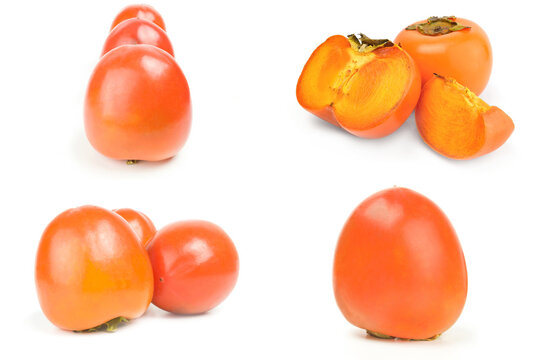 Collage of persimmon on a background