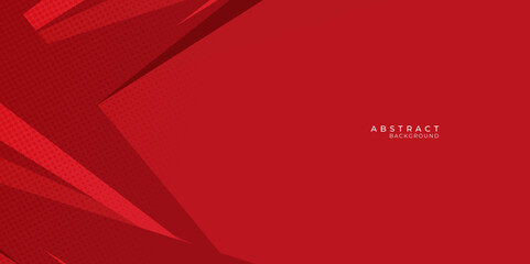 abstract red presentation background with geometric shapes design with line and halftone © Salman