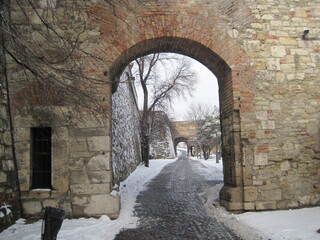 Exploring the beautiful snow covered old city of Budapest during winter, Hungary