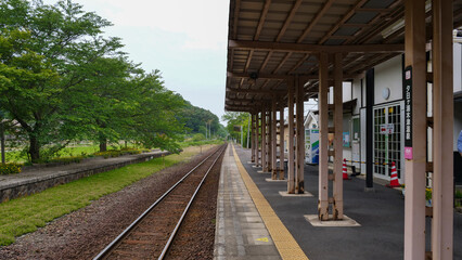 Fototapeta na wymiar 列車 , ローカル , 路線 , train , station , local , japan 