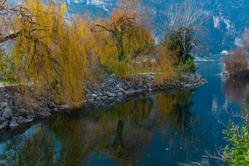 autumn on lake Garda in Italy
