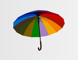 Vector of colorful umbrella on white background