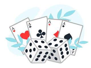 Online poker, internet gambling, online casino rooms concept.