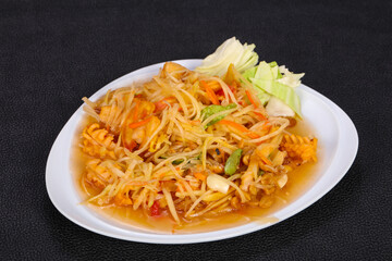 Thai salad with papaya and prawn