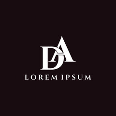 Letter DA luxury logo design vector