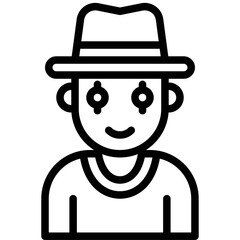 Mime costume icon, Halloween costume party