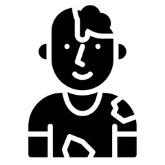 Zombie costume icon, Halloween costume party