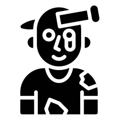 Zombie with nail through head costumeม Halloween costume party