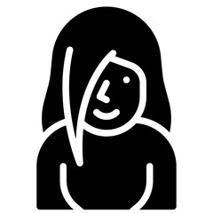 Ghost girl costume icon, Halloween costume party