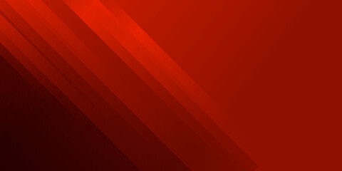 Red abstract presentation background with diagonal geometric shiny light shapes