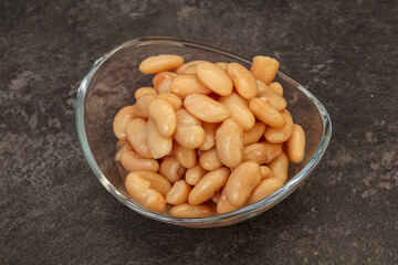 White beans kidney in the bowl