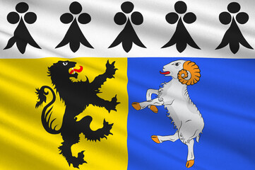 Flag of Finistere in Brittany, France