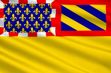 Flag of Cote-dOr in Burgundy, France