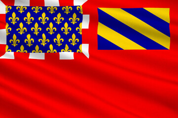 Flag of Dijon in Cote-dOr in Burgundy, France