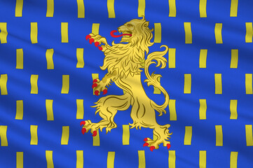 Flag of Auxerre in Yonne in Burgundy, France