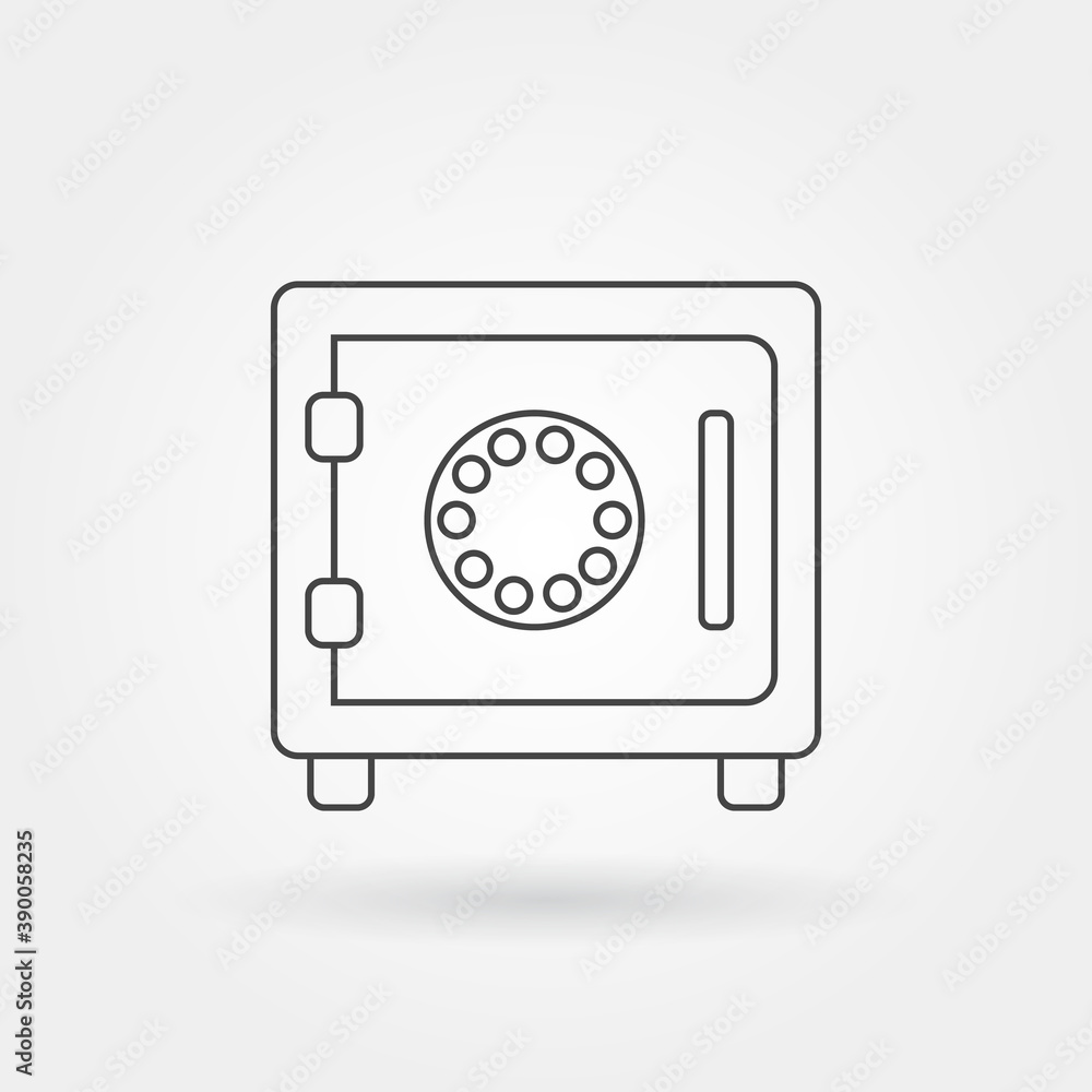 Poster safe box stack single isolated icon with modern line or outline style