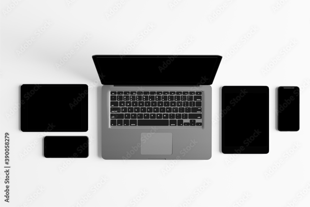 Poster mock up of device - 3d rendering