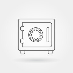 safe box stack single isolated icon with modern line or outline style
