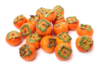 persimmon on white background