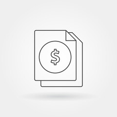 money paper single isolated icon with modern line or outline style